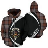 Cameron of Erracht Weathered Tartan Crest Zipper Hoodie - Circle Style