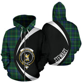 Stewart Hunting Modern Tartan Crest Zipper Hoodie - Circle Style