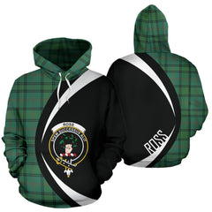 Ross Hunting Ancient Tartan Crest Hoodie - Circle Style