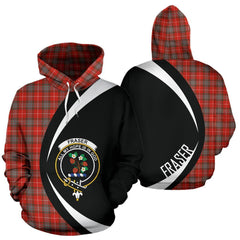 Fraser Weathered Tartan Crest Hoodie - Circle Style