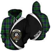 Duncan Modern Tartan Crest Hoodie - Circle Style