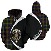 MacLellan Modern Tartan Crest Hoodie - Circle Style