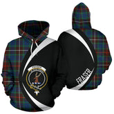 Fraser Hunting Ancient Tartan Crest Hoodie - Circle Style
