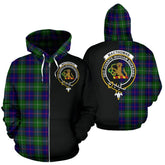 MacThomas Modern Tartan Crest Zipper Hoodie - Half Of Me Style