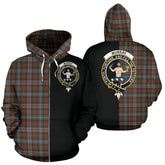 Murray of Atholl Weathered Tartan Crest Zipper Hoodie - Half Of Me Style
