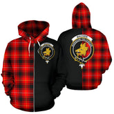 MacIver Modern Tartan Crest Zipper Hoodie - Half Of Me Style