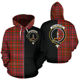 MacAlister Modern Tartan Crest Zipper Hoodie - Half Of Me Style