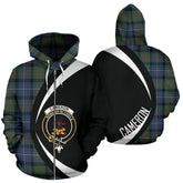 Cameron of Erracht Ancient Tartan Crest Zipper Hoodie - Circle Style