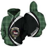 MacDonald Lord of the Isles Hunting Tartan Crest Zipper Hoodie - Circle Style