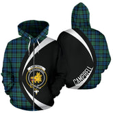 Campbell Ancient 02 Tartan Crest Zipper Hoodie - Circle Style