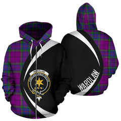 Wardlaw Modern Tartan Crest Zipper Hoodie - Circle Style
