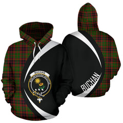Buchan Modern Tartan Crest Hoodie - Circle Style