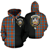 MacLachlan Ancient Tartan Crest Zipper Hoodie - Half Of Me Style