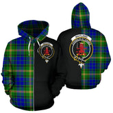 Maitland Tartan Crest Zipper Hoodie - Half Of Me Style