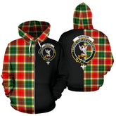 Gibbs Tartan Crest Zipper Hoodie - Half Of Me Style