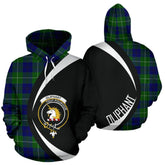 Oliphant Modern Tartan Crest Hoodie - Circle Style