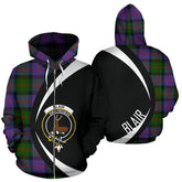 Blair Modern Tartan Crest Zipper Hoodie - Circle Style