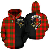 Cameron Modern Tartan Crest Zipper Hoodie - Half Of Me Style