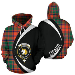 Stewart of Appin Ancient Tartan Crest Hoodie - Circle Style