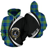 Barclay Hunting Ancient Tartan Crest Hoodie - Circle Style
