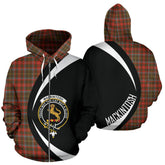MacKintosh Hunting Weathered Tartan Crest Zipper Hoodie - Circle Style