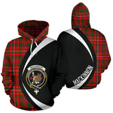 MacKinnon Modern Tartan Crest Hoodie - Circle Style