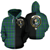 Murray of Atholl Ancient Tartan Crest Zipper Hoodie - Half Of Me Style