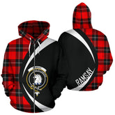 Ramsay Modern Tartan Crest Zipper Hoodie - Circle Style