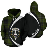 MacLean Hunting Tartan Crest Hoodie - Circle Style