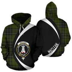 MacLean Hunting Tartan Crest Hoodie - Circle Style
