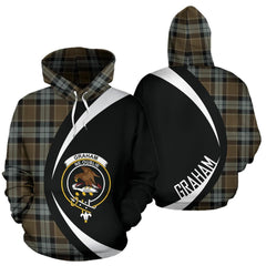 Graham of Menteith Weathered Tartan Crest Hoodie - Circle Style