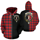 Robertson Modern Tartan Crest Zipper Hoodie - Half Of Me Style