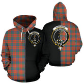 Robertson Ancient Tartan Crest Zipper Hoodie - Half Of Me Style