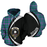 Pitcairn Hunting Tartan Crest Zipper Hoodie - Circle Style