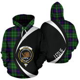 Leslie Hunting Tartan Crest Hoodie - Circle Style