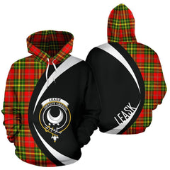 Leask Tartan Crest Hoodie - Circle Style