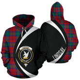 Lindsay Modern Tartan Crest Hoodie - Circle Style