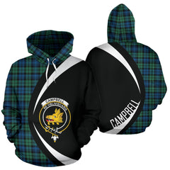 Campbell Ancient 02 Tartan Crest Hoodie - Circle Style