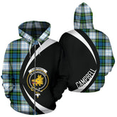 Campbell Dress Ancient Tartan Crest Hoodie - Circle Style