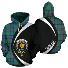Sinclair Hunting Ancient Tartan Crest Hoodie - Circle Style