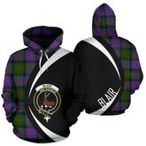 Blair Modern Tartan Crest Hoodie - Circle Style