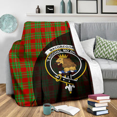 MacGregor Modern Tartan Crest Blanket Wave Style