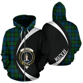 MacKay Modern Tartan Crest Zipper Hoodie - Circle Style