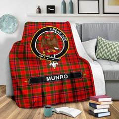 Munro Family Tartan Crest Blankets