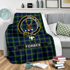 Forbes Family Tartan Crest Blankets