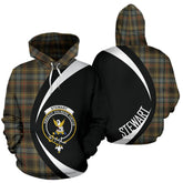 Stewart Hunting Weathered Tartan Crest Hoodie - Circle Style