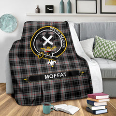 Moffat Family Tartan Crest Blanket - 3 Sizes