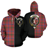 MacRae Ancient Tartan Crest Zipper Hoodie - Half Of Me Style