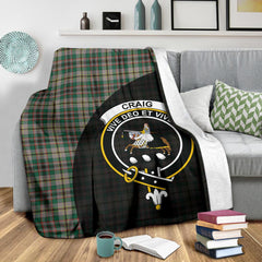 Craig Ancient Tartan Crest Blanket Wave Style
