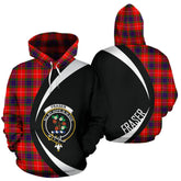 Fraser Modern Tartan Crest Hoodie - Circle Style